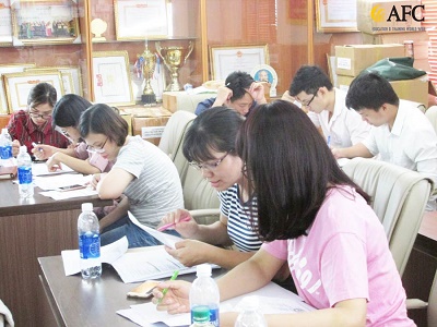 Học viên tham dự tại chương trình đào tạo nội bộ Vietcombank